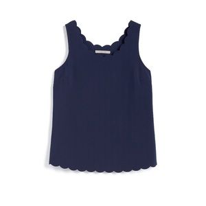 Irsia Scallop Trim Blouse / 41 Hawthorn